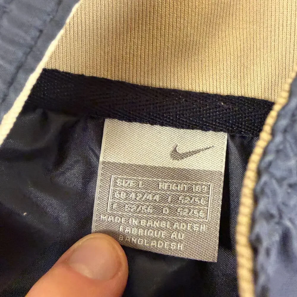 Vintage Y2K Nike Track Jacket – Navy Blue – Men’s L